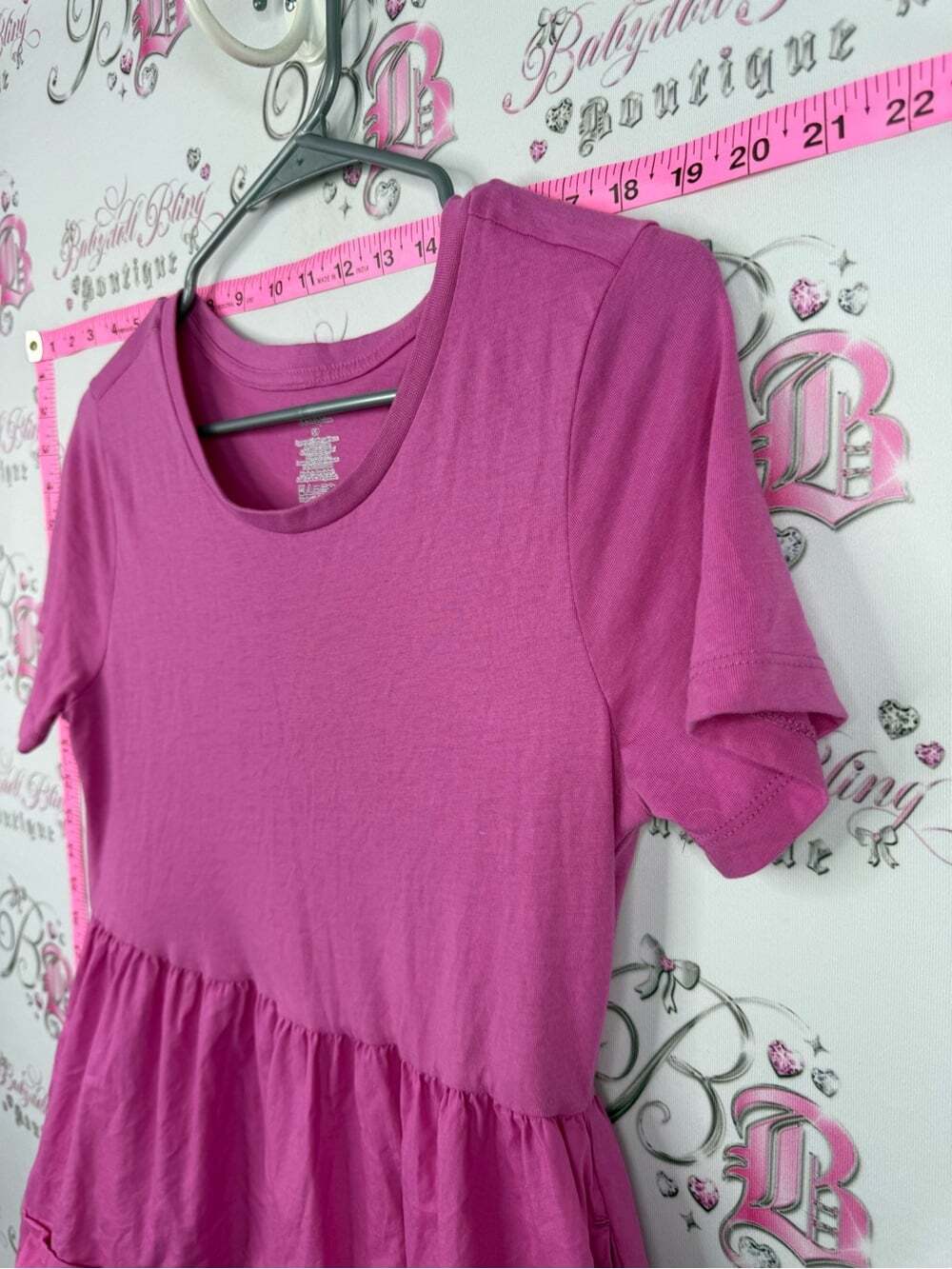 George Girls Pink Tiered Short Sleeve Dress - Picture 4 of 6